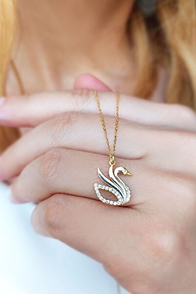 VAOOV 925 Ayar Gümüş Kuğu Kolye