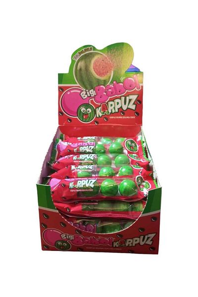 Big Babol Flowpack 4 Pack Watermelon Watermelon Chewing Gum 20 gr X 28 PCS