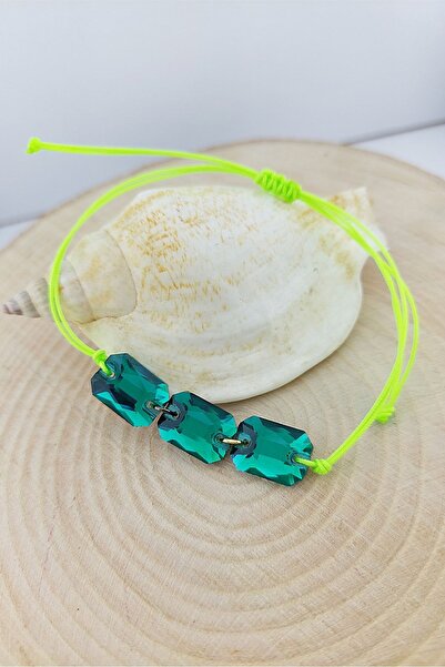 VAOOV Green Jewelled String Bracelet