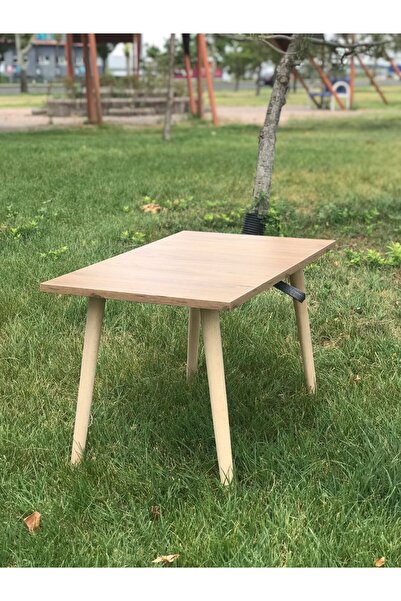EKOÇ WOOD DESİNG Minika Portatif Kamp Masası Balkon Bahçe Masası Piknik Masas...
