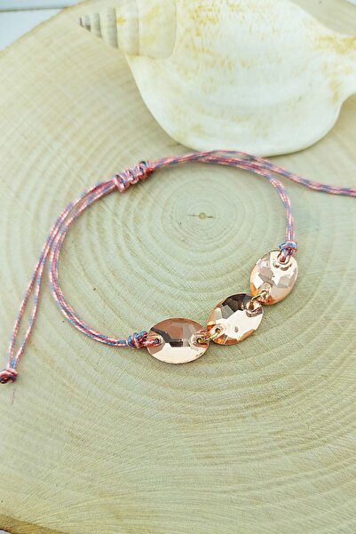VAOOV Pink Jewelled String Bracelet