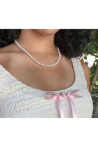 Jerberaa takı 6mm choker inci kolye