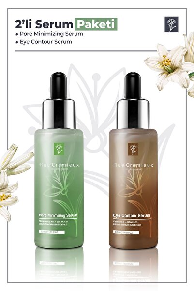 İkili Serum Paketi - 30ml Gözenek Sıkılaştırıcı ve 30ml Göz Altı Torbalanma ve Morluk Karşıtı Serum