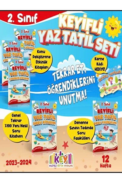 Key Kaliteli Eğitim Yayınları Key Yayınları 2.sınıf Keyifli Yaz Tatil Seti 20...