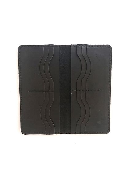 shopExxtra Portofel realizat manual cu șnur de lumânare din piele de vițel de 9x19 cm pentru interior și 19x19 cm pentru exterior
