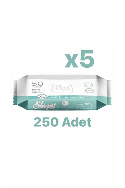 Sleepy Body Cleansing Towel, Patient Perineum Towel, Makeup Removal Wipes 5x50 Pieces