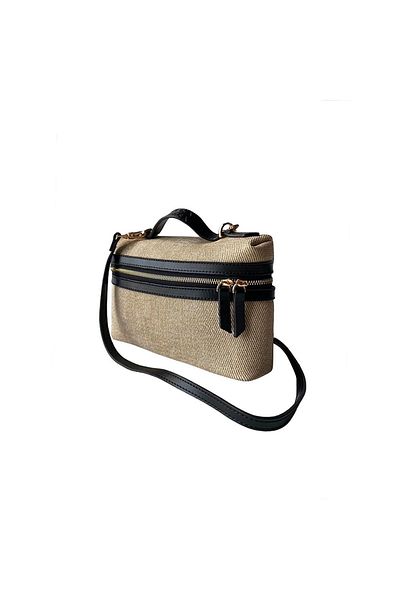 WEWENA AWENASA Women's Straw Look Leather Small Handle Shoulder Crossbody Bag - New Season Trend