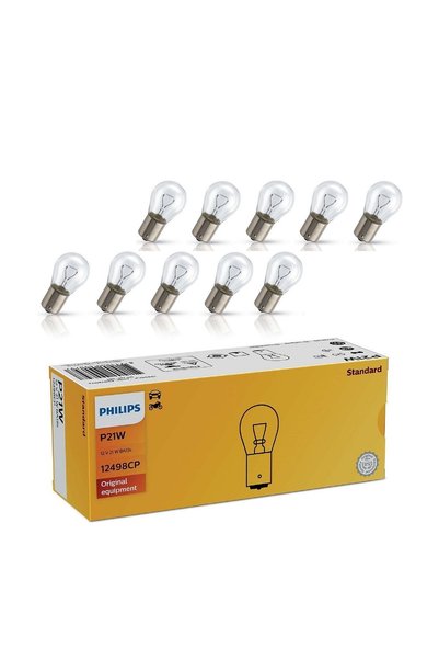 Philips (10 Adet) 12v P21w Ampul (93 tip) No.12498 Standart, Ean- 8711500490797