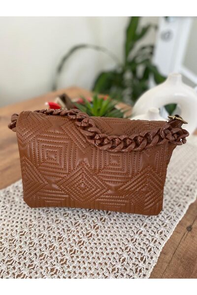 Butik Clautch Kahverengi Kadın El Çantası