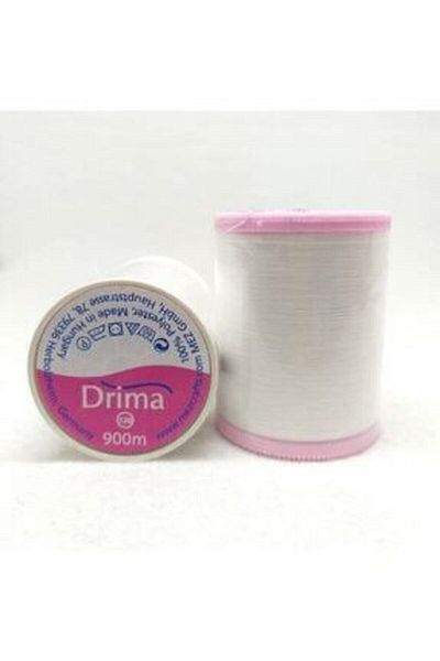 Drima Ață de cusut 900 de metri White Spool Button Ață de reparare pentru cusut