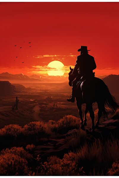512 STORE Red Dead Redemption Arthur Morgan Horse Afiş Poster 30x42 Çerçevesiz