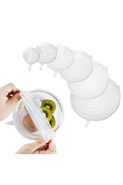 Kitchen Design Lab Gıda Saklama Kapağı- 6'lı Esnek Silikon Kapak