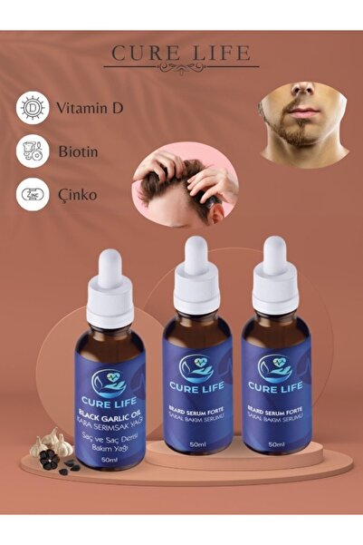 CURE LİFE Saç ve Sakal Çıkartıcı 3 lü Set ( 3X50ML)