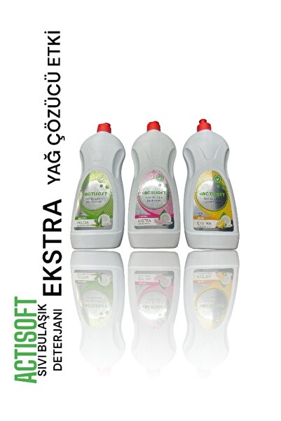 tuisstore Actisoft Süper 3' Lü Sıvı Bulaşık Deterjanı Sensitive & Limon & Alo...