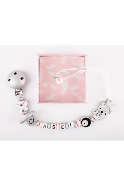 MİNİK ADIMLAR Minik Adımlar / Isimli Emzik Zinciri / Emzik Askısı / Asel