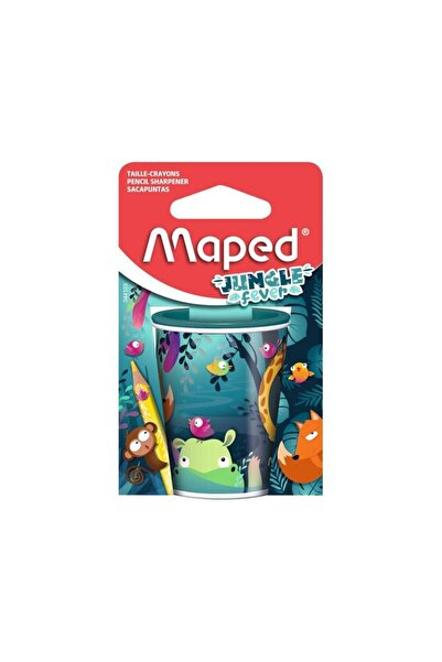 Maped Kalemtıraş Jungle Fever Çift Delik Blister 044103 (Karışık Renk 1 Adet)