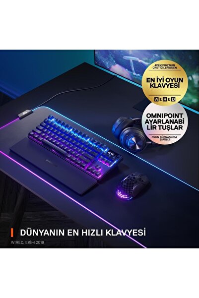 SteelSeries Apex Pro Tkl Wireless (2023) Mekanik Oyuncu Klavyesi - Ingilizce Q