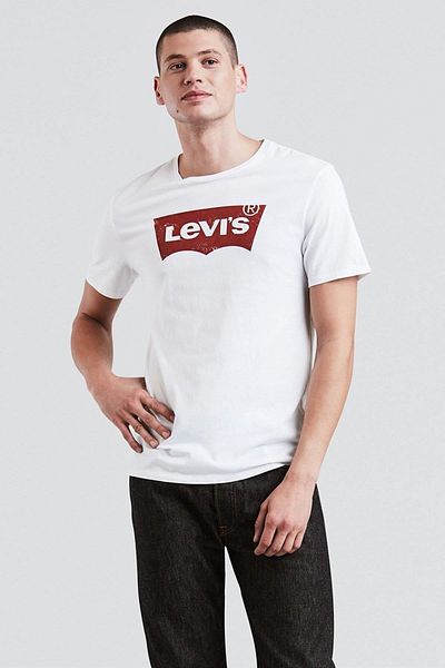 Levi's Grafika Setın Neck Grafická Bílá Tr Wh