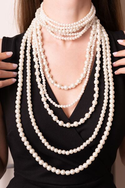 Ayenci Özel Tasarım Uzun Çoklu Kadın Kolye