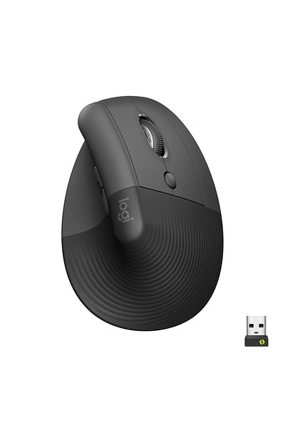 logitech Lift Silent Wireless Ergonomic Vertical Mouse - Black 910-006473