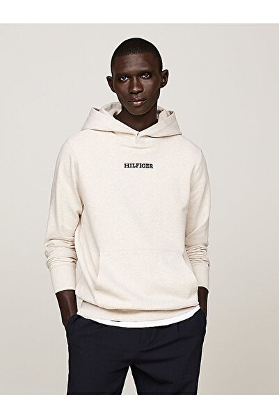 Tommy Hilfiger Beige Men's Sweatshirt - Long Sleeve, Comfortable, Brand Logo ...