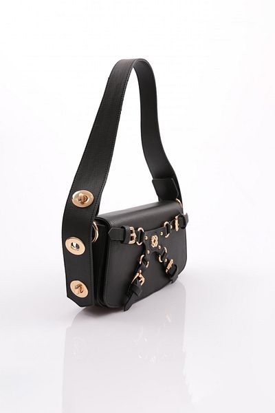 DGN Black Patterned Women's Bag - 11282328135102