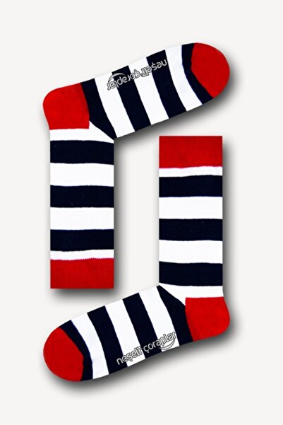 Neşeli Çoraplar Modern Çember Desenli Renkli Kadın Çorap