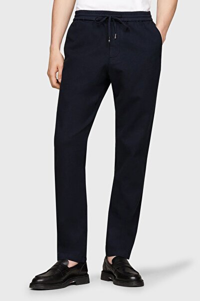 Tommy Hilfiger Erkek Dokuma Kumaş  Normal Bel  Düz Model Lacivert Pantolon MW...