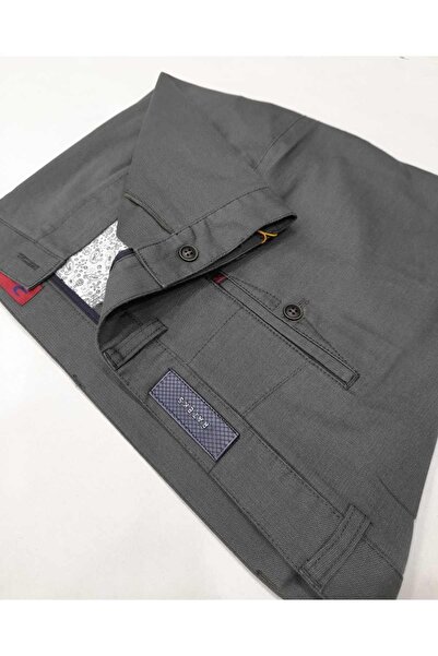 RATEKS Fabric Pants Look Large Size Stretchy Cotton Trousers with Side Pockets