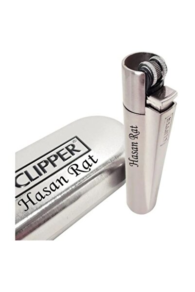 Gülay AVM Sevgililer Gününe Özel Isim Baskılı Kutulu Metal Renk Clipper Çakma...