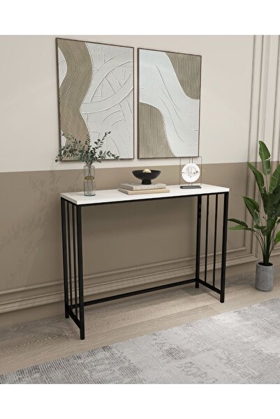 HNC HOME Dekoratif Tasarım Izgara Detaylı Raflı Dresuar-çok Amaçlı Konsol, raf