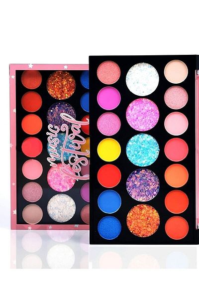 Rival Beauty New Music Festival - Glitter Eyeshadow and 19-Piece Makeup Palette