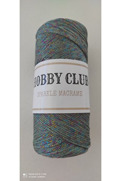 hobby club خيط مكرامية لامع باللون الأخضر