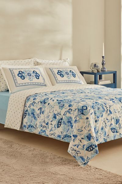 Karaca Home Комплект двойна завивка Blue Asul