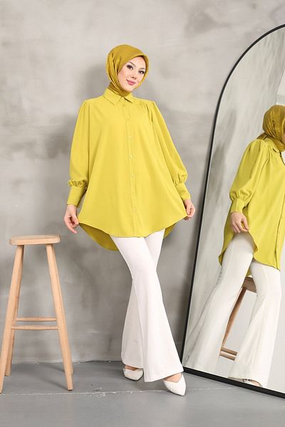 CLB COLLECTION Jesika Solid Color Tunic Shirt