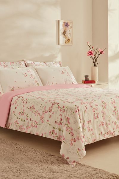 Karaca Home طقم غطاء لحاف مزدوج من أنيتا - سلمون