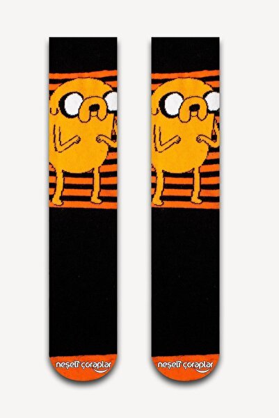 Neşeli Çoraplar Adventure Time Jake Renkli Erkek Çorap
