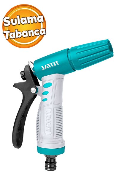 TOTAL Su Hortum Bahçe Sulama Tabancası Otomatik 3 Fonksiyonlu Tabanca Tetikli Ayarlı