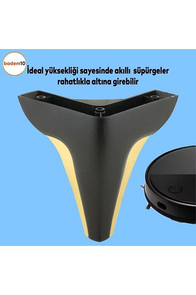 Badem10 Mobilier Andalucia Canapea Masuta de cafea Unitate TV Baza Fotoliu Picior Culoare Neagra 15 Cm Picioare