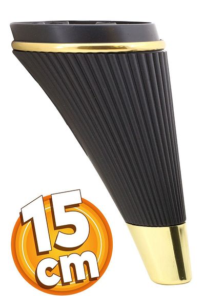 Badem10 Fier Mobilier de lux Canapea Unitate TV Scaun Scaun Picior 15 Cm Picioare Aur Negru