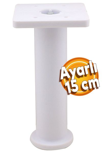 Badem10 Picioare de susținere reglabile Mobilier Canapea Fotoliu Booster Reglabile 15 Cm Picioare de ridicare albe