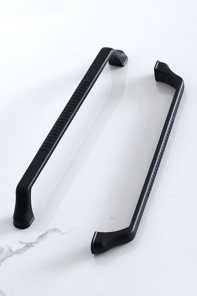Badem10 Defne 224 mm Mâner negru Mobilier Bucătărie Sertar Dulap Dulap Capac Mâner Mâner Metal 22,4 mm