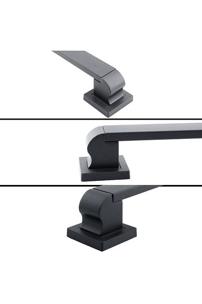 Badem10 Bersel Mâner de tragere pentru ușă glisantă Mâner de prindere Mâner din oțel Mâner exterior pentru ușă Negru 30 cm