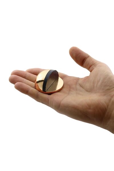 Badem10 Yarımay Yapışkanlı Kapı Kolu Stoperi Tamponu Metal Kapı Stopu Durdurucu Tutucu Tutacağı Albrifin