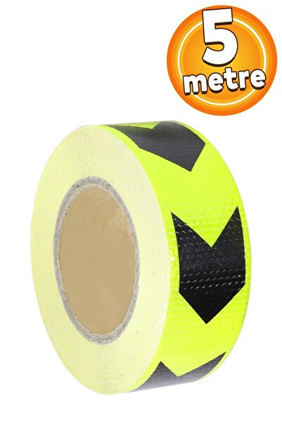 Badem10 شريط هايلايتر أصفر-أسود للمركبة مع عاكس 5 طن - ملحق خارجي لشاحنة السي...