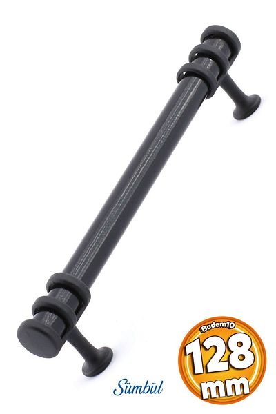 Badem10 Sümbül Mobilya Capac Dulap Bucătărie Negru Metalic 128 Mm