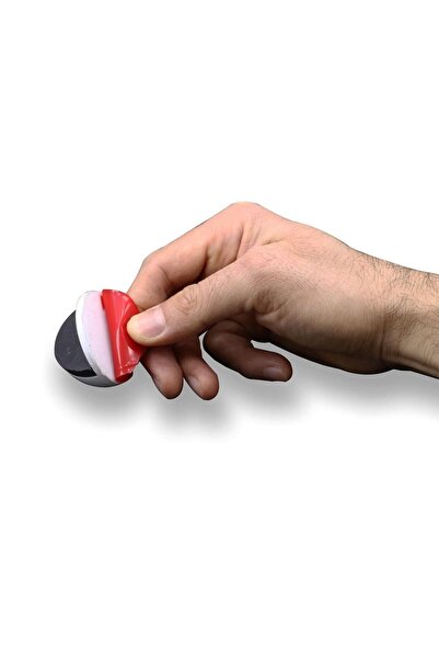 Badem10 Yarımay Yapışkanlı Kapı Kolu Stoperi Tamponu Stop Metal Durdurucu Tutucu Tutacağı Beyaz 5 Adet