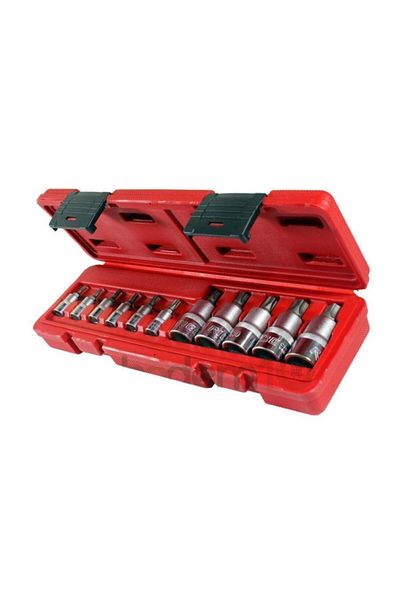 Rico Rc9801 11 Piece Hole 1/4-1/2 5 Corner Ts Torx Socket Set