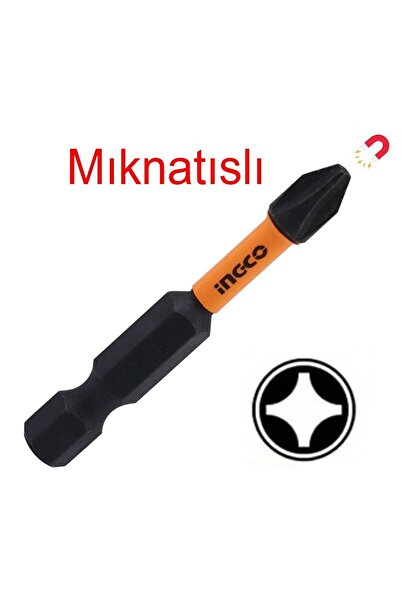 Badem10 5 Adet Mıknatıslı Matkap Bits Uç Ph2 50 mm Vida Sökme 5 cm Yıldız Matkap Vidalama Ucu S2 Çeliği