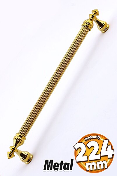 Badem10 Золота 224 мм металева ручка для меблів, ручка для дверцят кухонної шафи